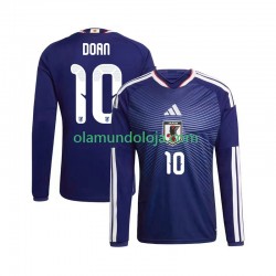 Camisola Japão Ritsu Doan 10 Homem Equipamento Primeiro Copa do Mundo 2026 Manga Comprida